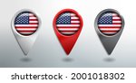 3d pointer  tag and location... | Shutterstock .eps vector #2001018302
