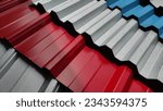 Small photo of Red, Blue, and Original Color Aluminium Spandek Roof