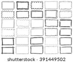 frames doodle vector. set of 30 ... | Shutterstock .eps vector #391449502