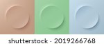 set of abstract 3d beige  light ... | Shutterstock .eps vector #2019266768