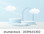 abstract white  blue 3d... | Shutterstock .eps vector #2039631302