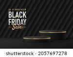 abstract realistic 3d black... | Shutterstock .eps vector #2057697278