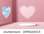 white realistic 3d cylinder... | Shutterstock .eps vector #2090665315