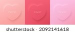 set of pastel pink and red soft ... | Shutterstock .eps vector #2092141618