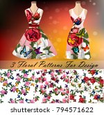 template dress with an trendy... | Shutterstock .eps vector #794571622