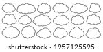line black empty flat vector... | Shutterstock .eps vector #1957125595