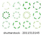 circular arrows flat green... | Shutterstock .eps vector #2011513145