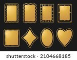 frames photo set golden... | Shutterstock .eps vector #2104668185