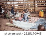 Small photo of Goma, Democratic Republic of Congo - June 29, 2023: These poignant editorial photos capture the harsh reality and suffering of displaced children in a camp located in the city of Goma.