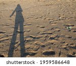 Single Shadow People Image Sand ...