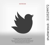 doodle bird icon | Shutterstock .eps vector #313529972
