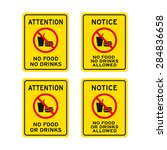 no food no drinks sign vector... | Shutterstock .eps vector #284836658