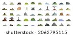 collection of mountains  hills... | Shutterstock .eps vector #2062795115