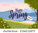 Banner Spring Sale. Beautiful...