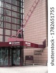 Small photo of Frankfurt am Main, Germany - June 28, 2020: Signage of a DZ Bank branch. DZ Bank AG is the second largest bank in Germany by asset size and the central institution for more than 900 co-operative banks