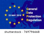 gdpr   general data protection... | Shutterstock .eps vector #769796668