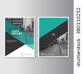 green annual report leaflet... | Shutterstock .eps vector #380110252