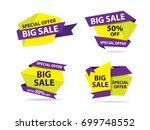 colorful shopping sale banner... | Shutterstock .eps vector #699748552