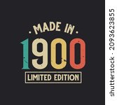 Vintage 1900 birthday, Made in 1900 Limited Edition