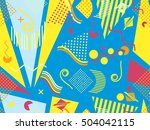 geometric elements in the... | Shutterstock .eps vector #504042115