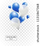 blue and white helium vector... | Shutterstock .eps vector #1131867368