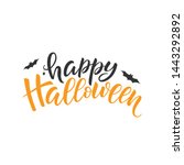 happy halloween lettering ... | Shutterstock .eps vector #1443292892