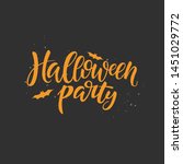 halloween party vector brush... | Shutterstock .eps vector #1451029772