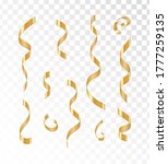 set of vector golden ribbons on ... | Shutterstock .eps vector #1777259135