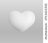 vector 3d heart. realistic... | Shutterstock .eps vector #1911621532