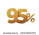 golden ninety five percent on... | Shutterstock . vector #2024305292