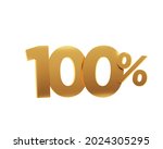 golden one hundred percent on... | Shutterstock . vector #2024305295