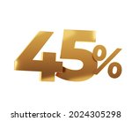 golden fourty five percent on... | Shutterstock . vector #2024305298