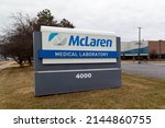 Small photo of Flint, Michigan, USA - March 30, 2022: McLaren Medical Laboratory in Flint, Michigan, USA. McLaren Health Care is an American fully integrated health care delivery system.