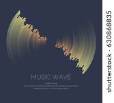 poster of the sound wave.... | Shutterstock .eps vector #630868835
