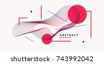 abstract background with... | Shutterstock .eps vector #743992042
