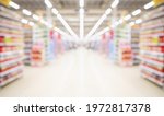 Supermarket aisle and shelves...