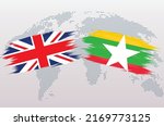 Uk Great Britain And Myanmar...