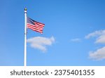 Us flag waving in the wind...