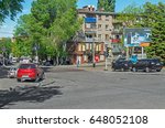 Small photo of Dnipro, Ukraine - May 17, 2017: Illegal parking on a sidewalk in downtown Dnipro. Violation of parking rules and rights of pedestrians with the full connivance of authorities and inactivity of police