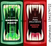 set creepy halloween party... | Shutterstock .eps vector #1541379722