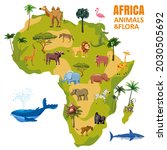 Africa Animal World Map...