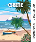 crete poster travel  greek... | Shutterstock .eps vector #2152031905