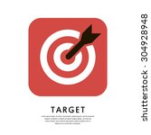 target icon. aim symbol. flat... | Shutterstock .eps vector #304928948