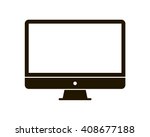 Computer Monitor Icon. Flat Pc...