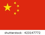 China flag, official colors and proportion correctly. National China flag. Vector illustration. EPS10.