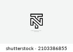 Alphabet letters Initials Monogram logo TN NT T N
