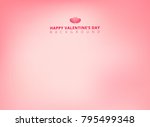 happy valentines day on pink... | Shutterstock .eps vector #795499348