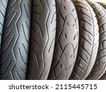 Small photo of display at a tire retread shop, retreading is a term for used tires that are renewed