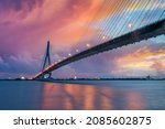Small photo of The most beautiful and longest cable-stayed bridge in Southeast Asia in the 2000s . That's the beautiful Can Tho bridge