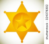 Sheriff's Badge With Star In It.